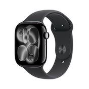 Apple Watch Series 11 GPS + Cellular 46mm klavírně černé hliníkové pouzdro s černým sportovním řemínkem - M/L - bonami.click