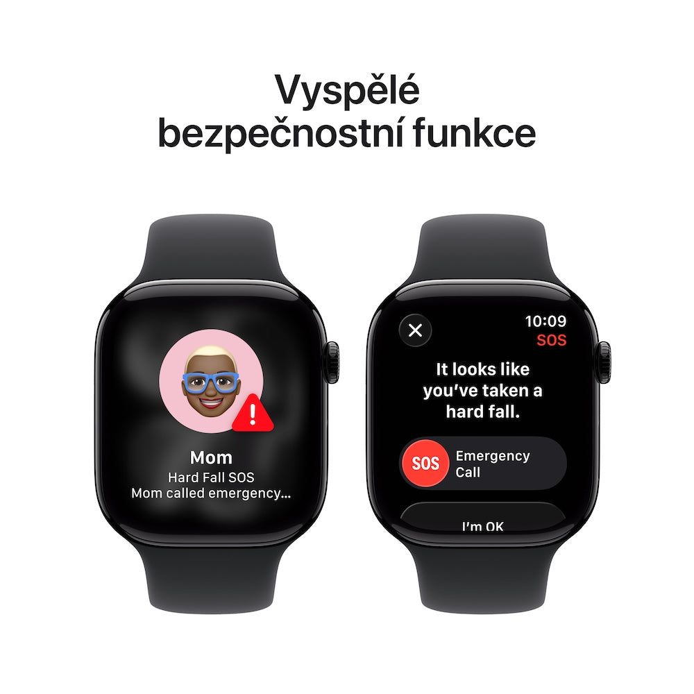 Apple Watch Series 11 GPS + Cellular 46mm klavírně černé hliníkové pouzdro s černým sportovním řemínkem - M/L - bonami.click