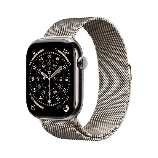 Apple Watch Series 11 GPS + Cellular 46mm přírodně titanové pouzdro s přírodně ocelovým milánským tahem - S/M - bonami.click