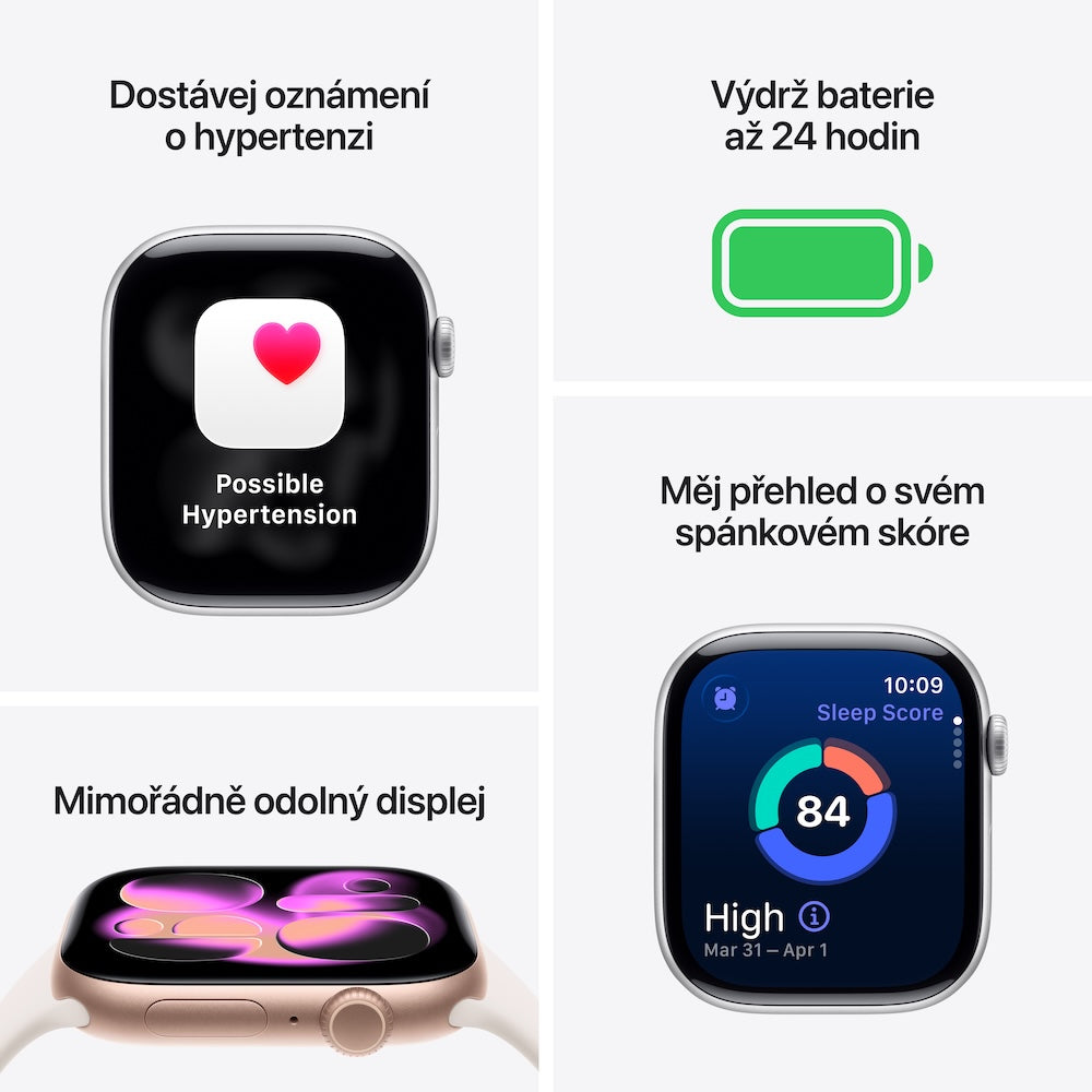 Apple Watch Series 11 GPS + Cellular 42mm přírodní titanové pouzdro s přírodně titanovým milánským tahem (otevřený) - bonami.click