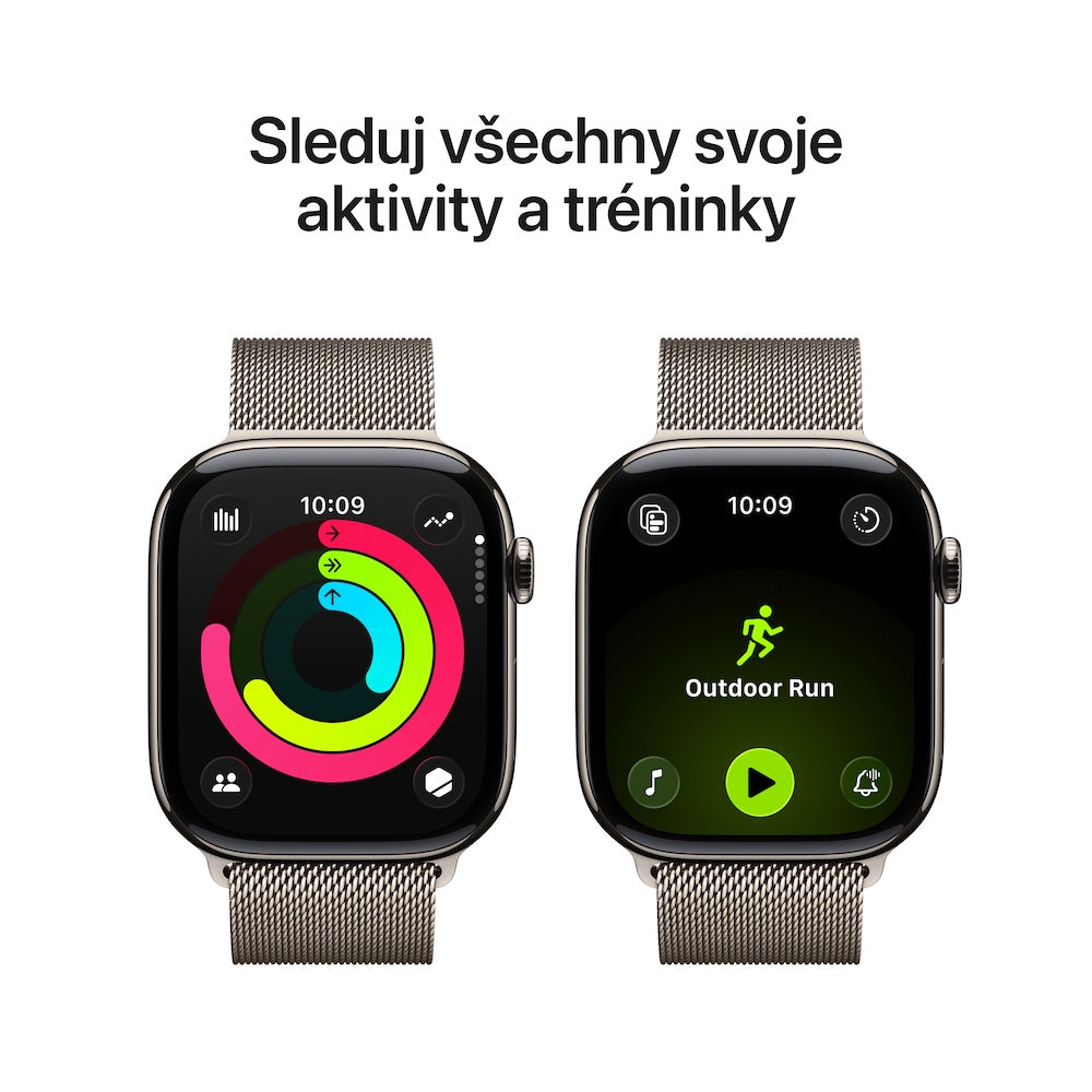 Apple Watch Series 11 GPS + Cellular 46mm přírodně titanové pouzdro s přírodně ocelovým milánským tahem - S/M - bonami.click