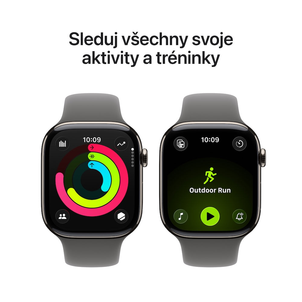 Apple Watch Series 11 GPS + Cellular 46mm přírodně titanové pouzdro se skálově šedým sportovním řemínkem - M/L - bonami.click