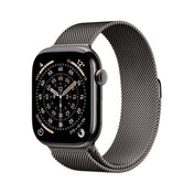 Apple Watch Series 11 GPS + Cellular 46mm břidlicově šedé titanové pouzdro s břidlicově šedým milánským tahem - M/L (otevřený) - bonami.click
