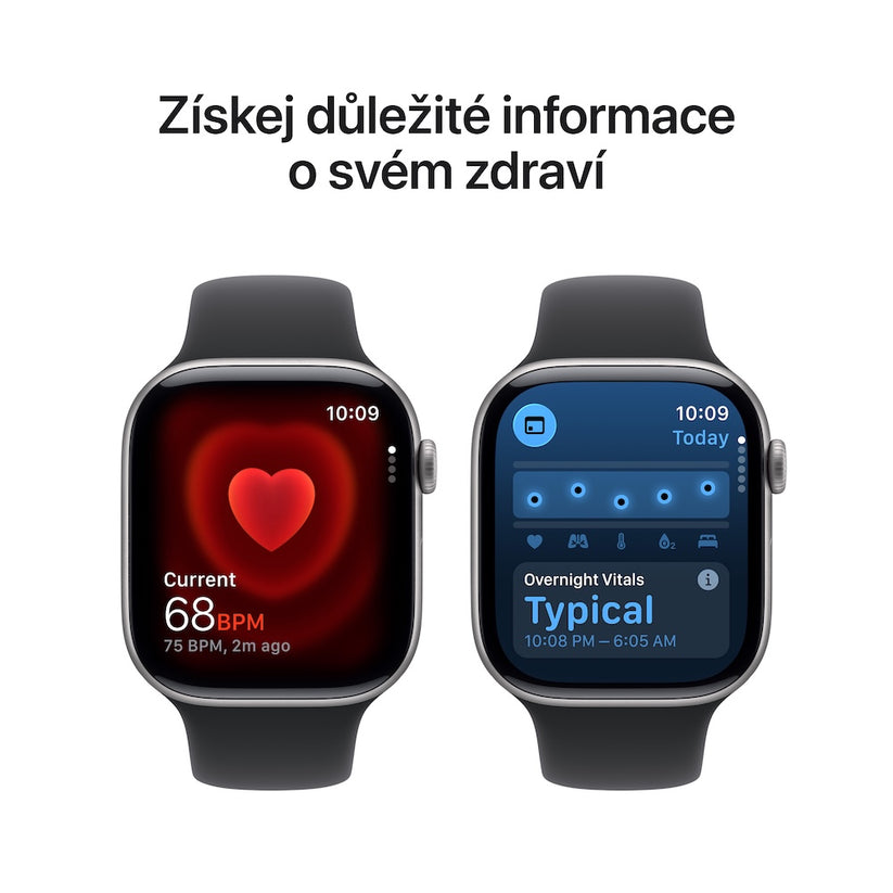 Apple Watch Series 11 GPS + Cellular 46mm břidlicově šedé titanové pouzdro s černým sportovním řemínkem - S/M - bonami.click