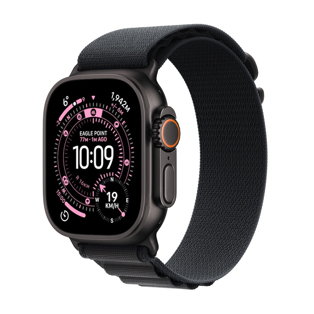 Apple Watch Ultra 3 GPS + Cellular 49mm černě titanové pouzdro s černým alpským tahem - S - bonami.click
