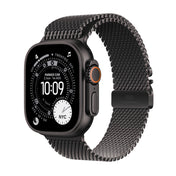 Apple Watch Ultra 3 GPS + Cellular 49mm černě titanové pouzdro s černě titanovým milánským tahem z titanu - L (otevřený) - bonami.click