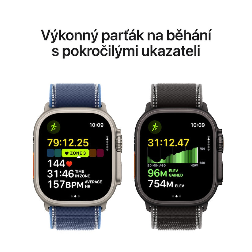 Apple Watch Ultra 3 GPS + Cellular 49mm černě titanové pouzdro s černě titanovým milánským tahem z titanu - L (otevřený) - bonami.click
