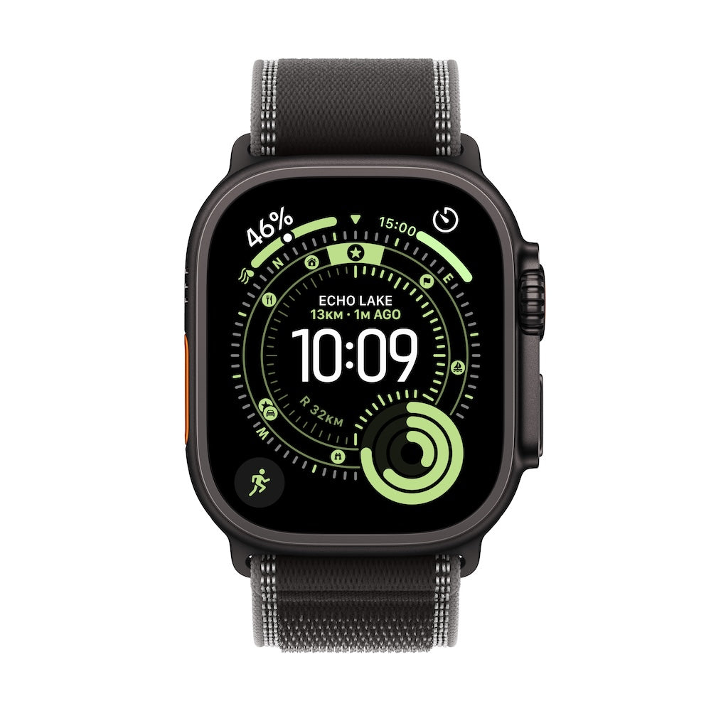 Apple Watch Ultra 3 GPS + Cellular 49mm černě titanové pouzdro s černě/ulovým trailovým tahem - M/L (otevřený) - bonami.click