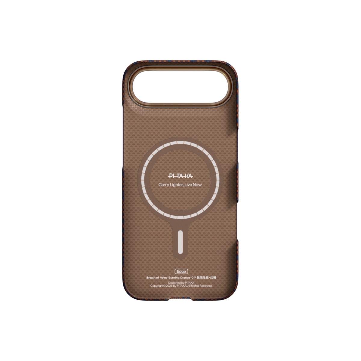 Kryt pro iPhone Air Pitaka Edge Case Breath of Veins Burning Orange