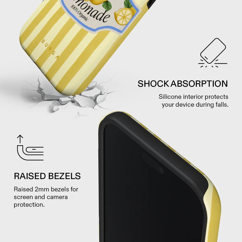 Kryt pro iPhone Air Burga Frizzante Tough MagSafe Case - žluté pruhy - bonami.click