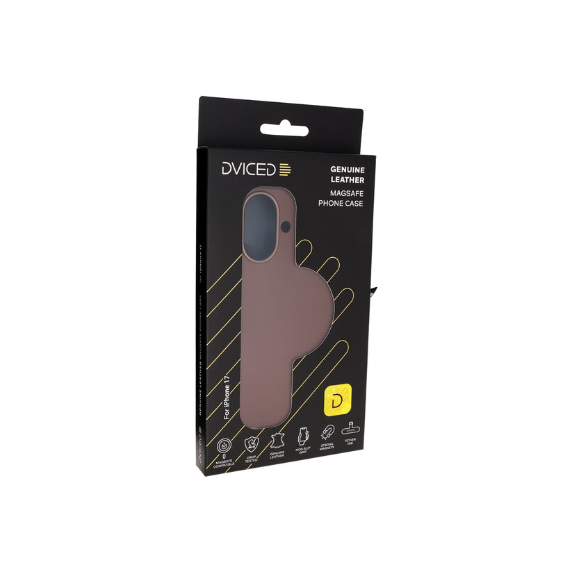 Kryt pro iPhone 17 Dviced Leather MagSafe Case – hnědý - bonami.click