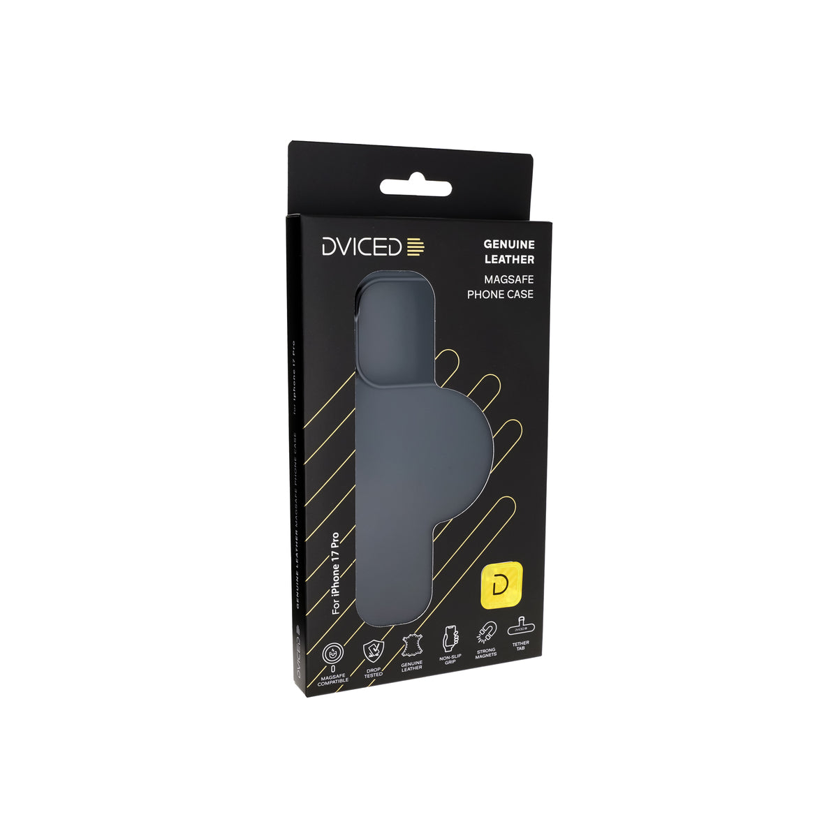 Kryt pro iPhone 17 Pro Dviced Leather MagSafe Case – černý - bonami.click