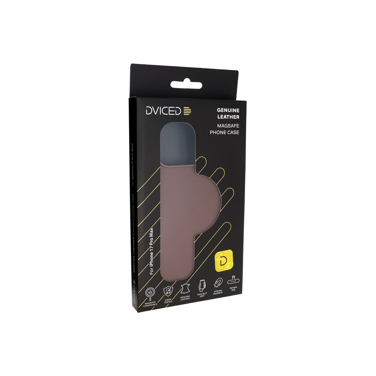 Kryt pro iPhone 17 Pro Max Dviced Leather MagSafe Case – hnědý - bonami.click