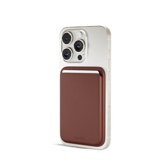 Magnetická peněženka Epico Mag+ Wallet - hnědá - bonami.click
