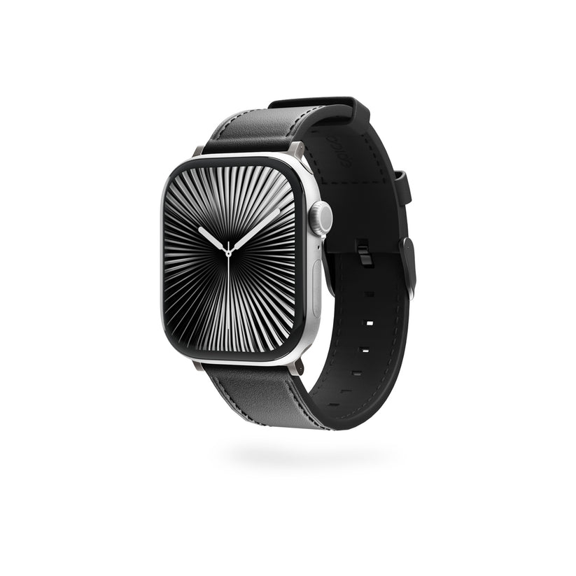 Kožený řemínek pro Apple Watch 42/44/45/49 mm Epico Watch Strap Leather - černý - bonami.click
