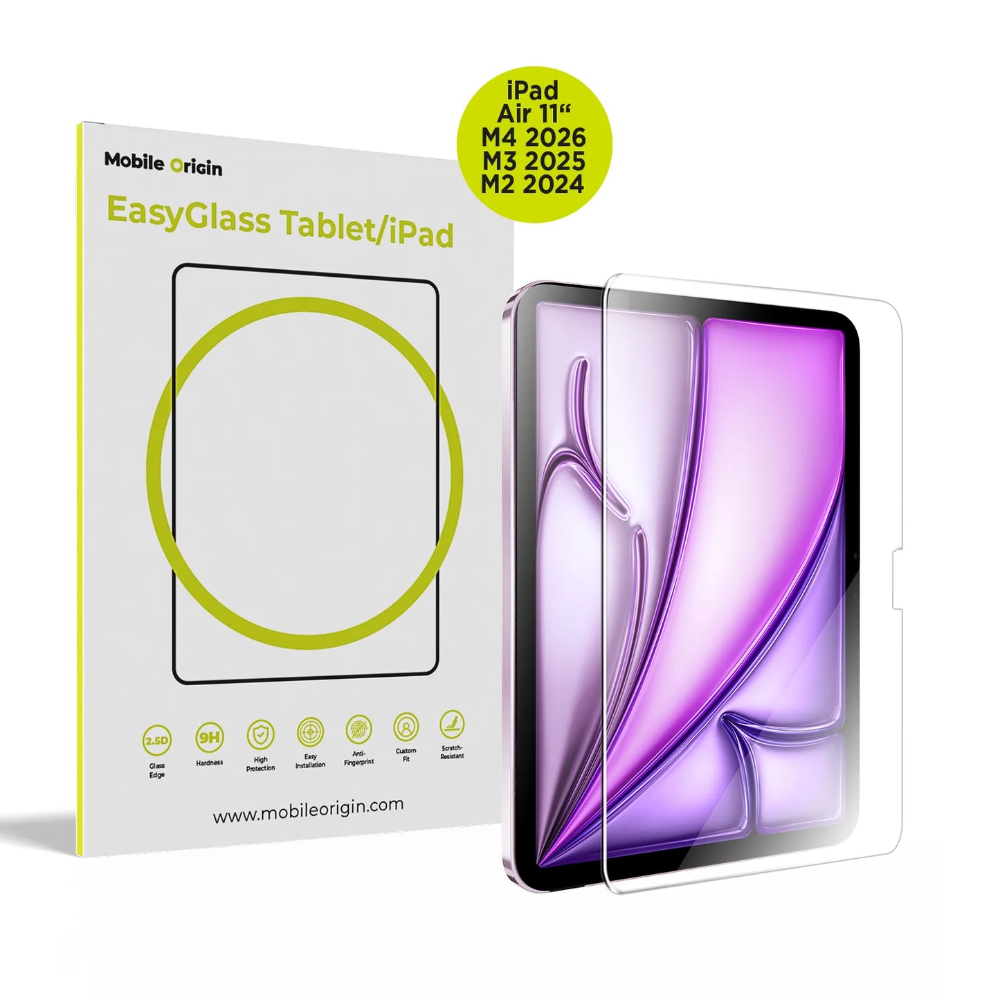 Tvrzené sklo pro iPad Air 11” (M3 / M2) Mobile Origin EasyGlass