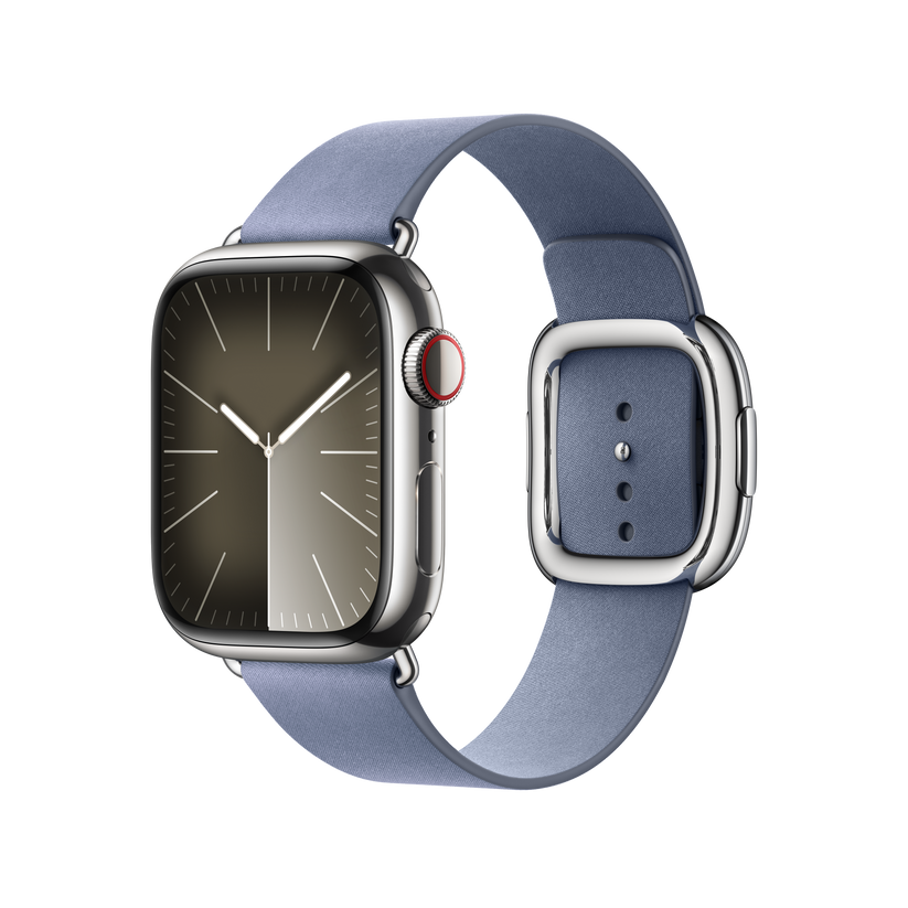 Apple Watch 38/40/41 mm Levandulově modrý řemínek s moderní přezkou – střední - bonami.click