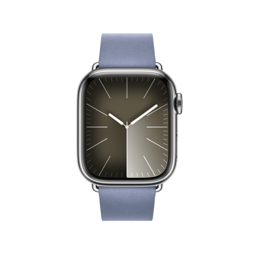 Apple Watch 38/40/41 mm Levandulově modrý řemínek s moderní přezkou – střední - bonami.click