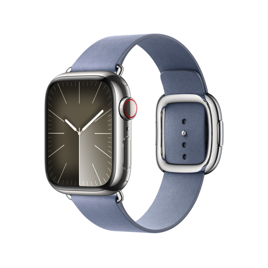 Apple Watch 38/40/41 mm Levandulově modrý řemínek s moderní přezkou – malý - bonami.click