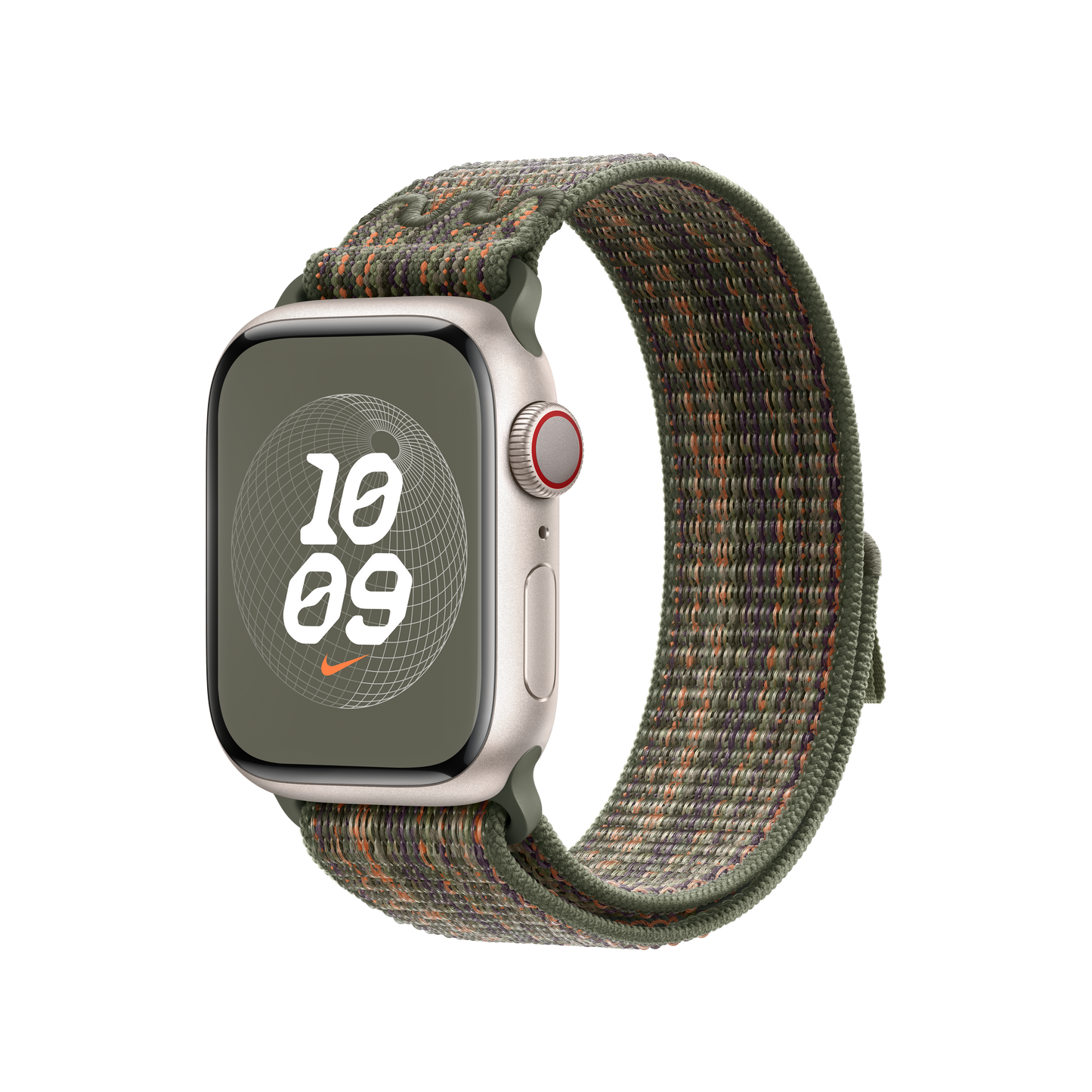 Apple Watch 38/40/41 mm sekvojově zelený / oranžový provlékací sportovní řemínek Nike - bonami.click