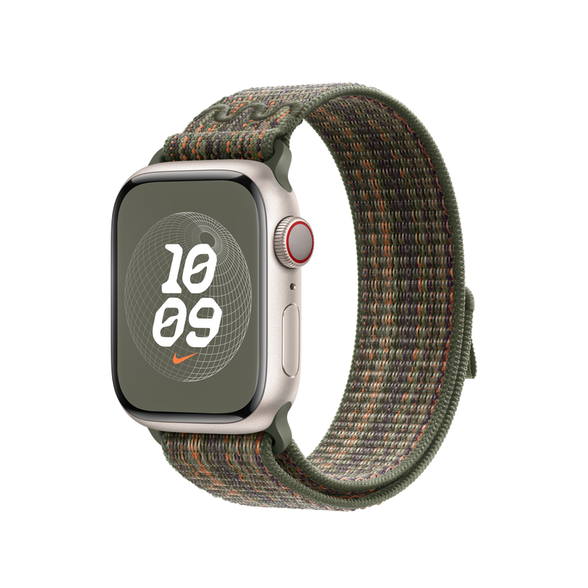 Apple Watch 38/40/41 mm sekvojově zelený / oranžový provlékací sportovní řemínek Nike - bonami.click