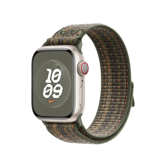 Apple Watch 38/40/41 mm sekvojově zelený / oranžový provlékací sportovní řemínek Nike - bonami.click