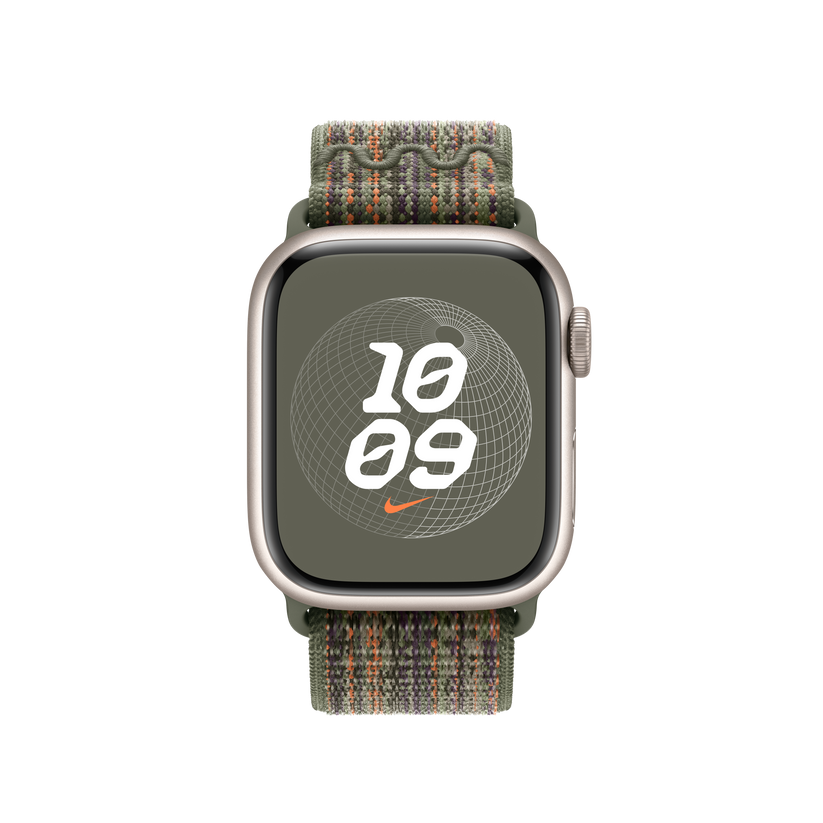 Apple Watch 38/40/41 mm sekvojově zelený / oranžový provlékací sportovní řemínek Nike - bonami.click