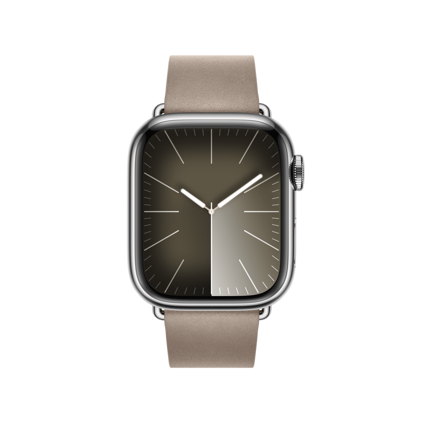 Apple Watch 38/40/41 mm Žlutohnědý řemínek s moderní přezkou – střední - bonami.click