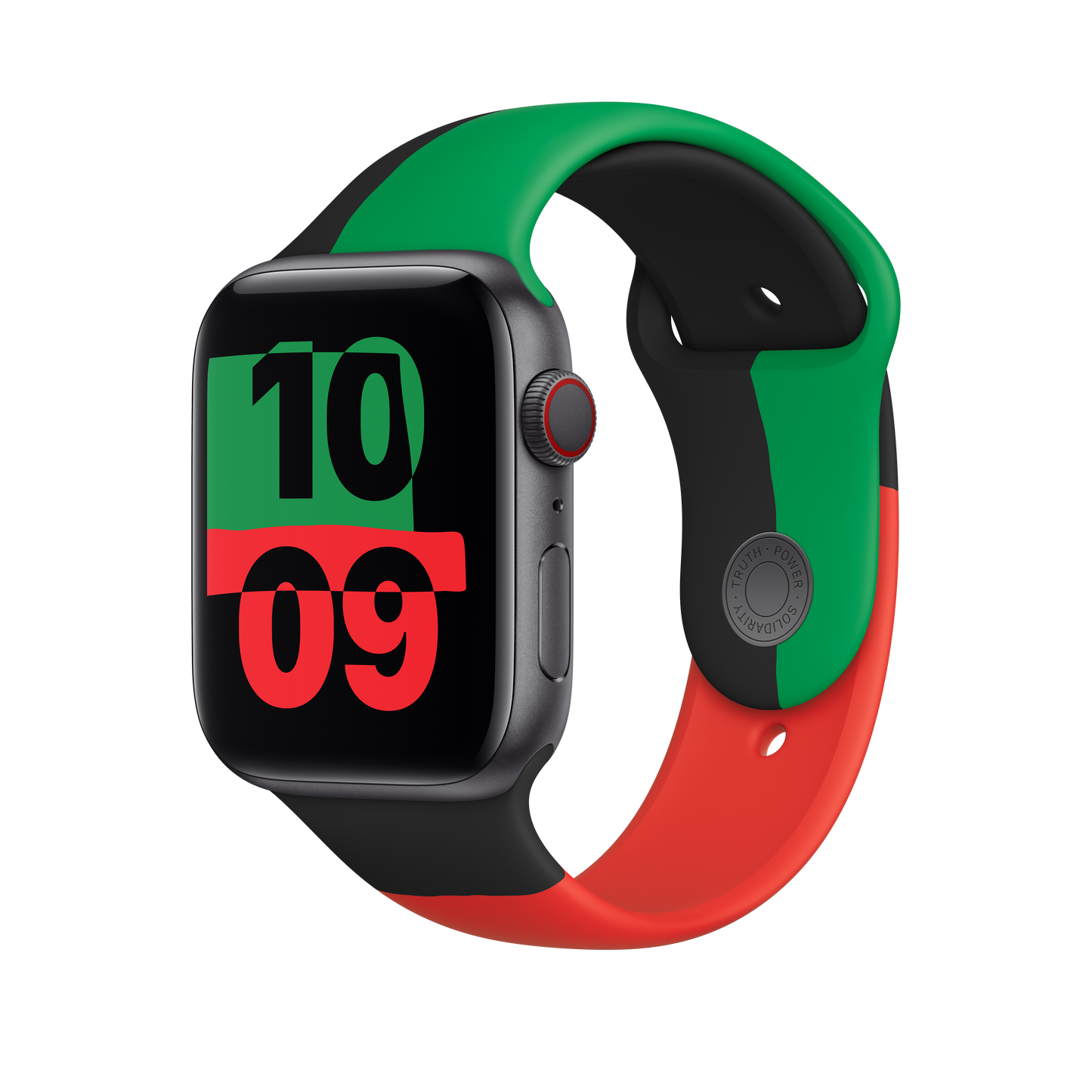 Apple Watch 42/44/45 mm sportovní řemínek Black Unity – M/L - bonami.click