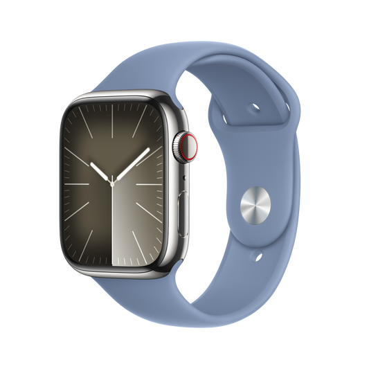 Apple Watch 42/44/45/49 mm ledově modrý sportovní řemínek – M/L - bonami.click