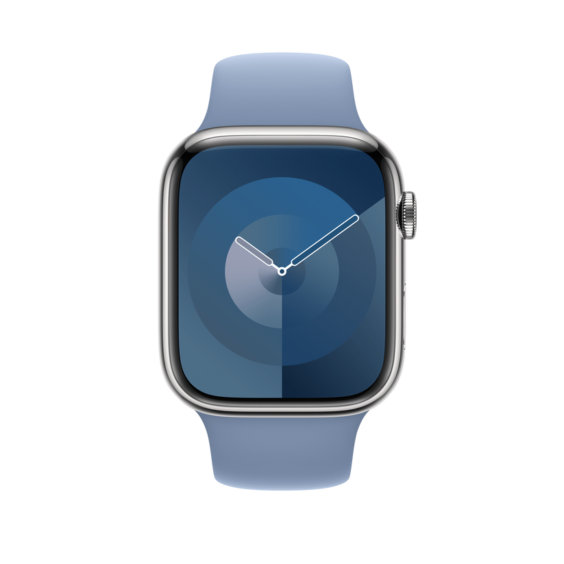 Apple Watch 42/44/45/49 mm ledově modrý sportovní řemínek – M/L - bonami.click