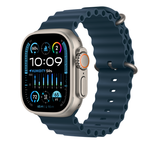 Apple Watch 44/45/49 mm modré prodloužení Oceánského řemínku - bonami.click