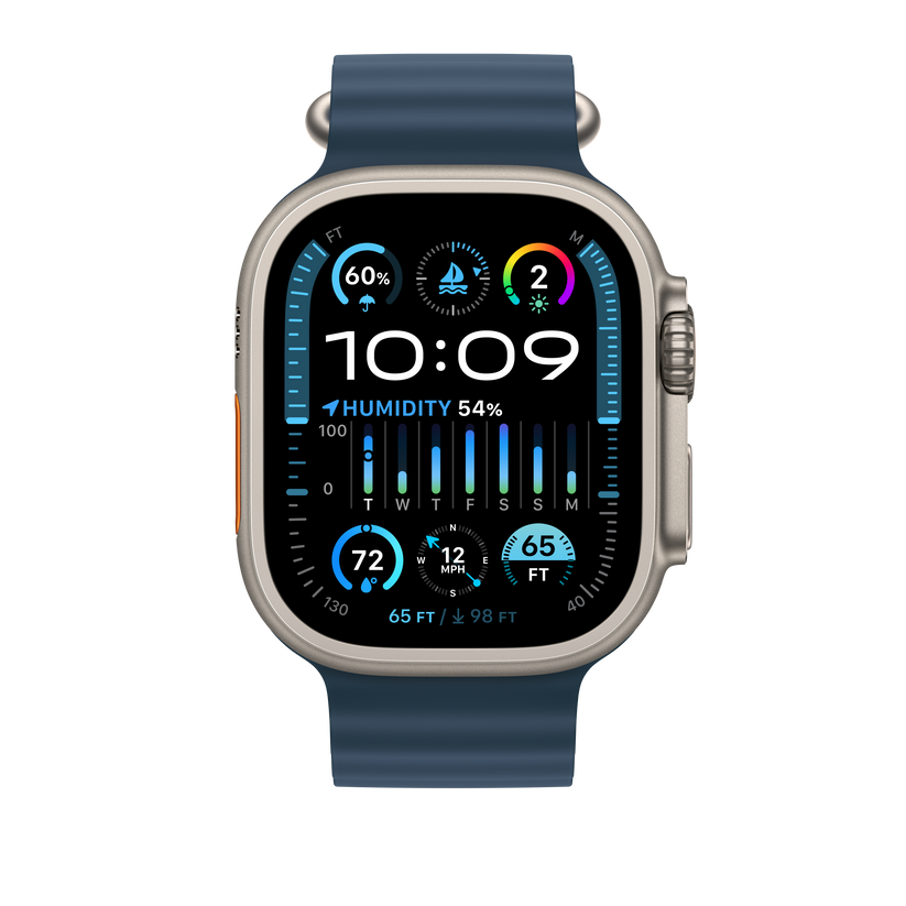 Apple Watch 44/45/49 mm modré prodloužení Oceánského řemínku - bonami.click