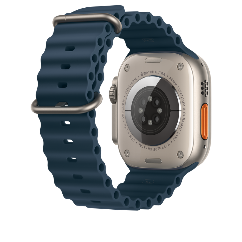 Apple Watch 44/45/49 mm modré prodloužení Oceánského řemínku - bonami.click
