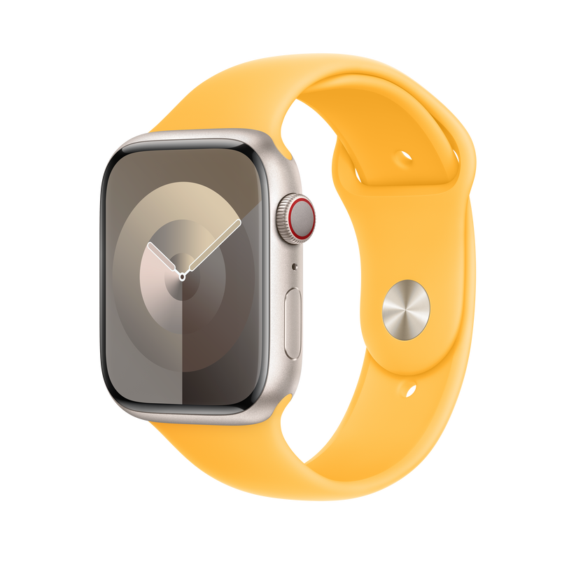 Apple 42/44/45/49mm paprskově žlutý sportovní řemínek S/M - bonami.click