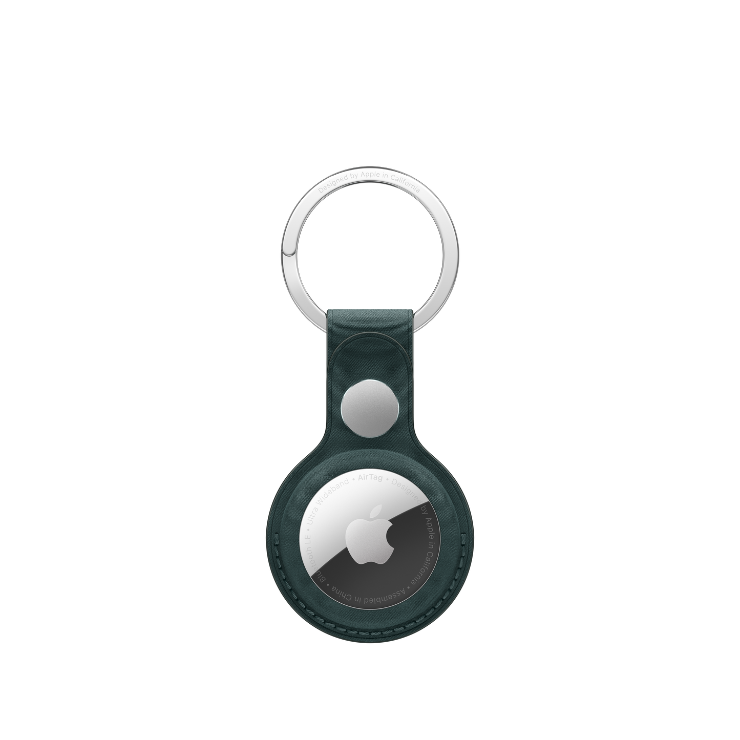 Apple klíčenka z tkaniny FineWoven na AirTag - tmavě zelená - bonami.click