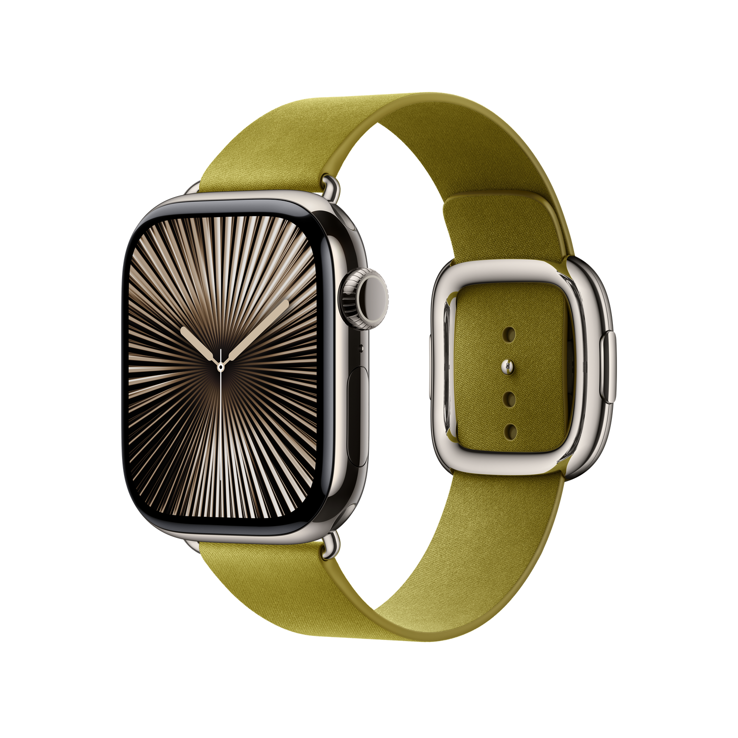 Apple Watch 38/40/41/42mm zelenožlutý řemínek s moderní přezkou – střední - bonami.click