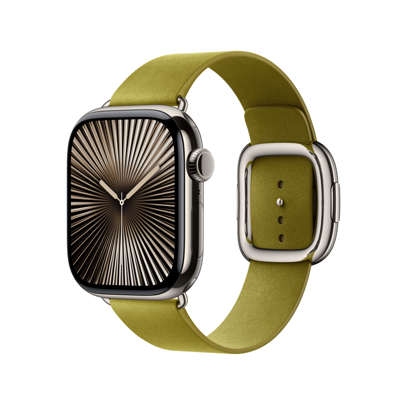 Apple Watch 38/40/41/42mm zelenožlutý řemínek s moderní přezkou – malý - bonami.click