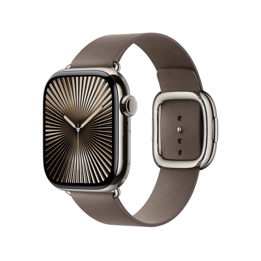 Apple Watch 38/40/41/42mm šedohnědý řemínek s moderní přezkou – malý - bonami.click
