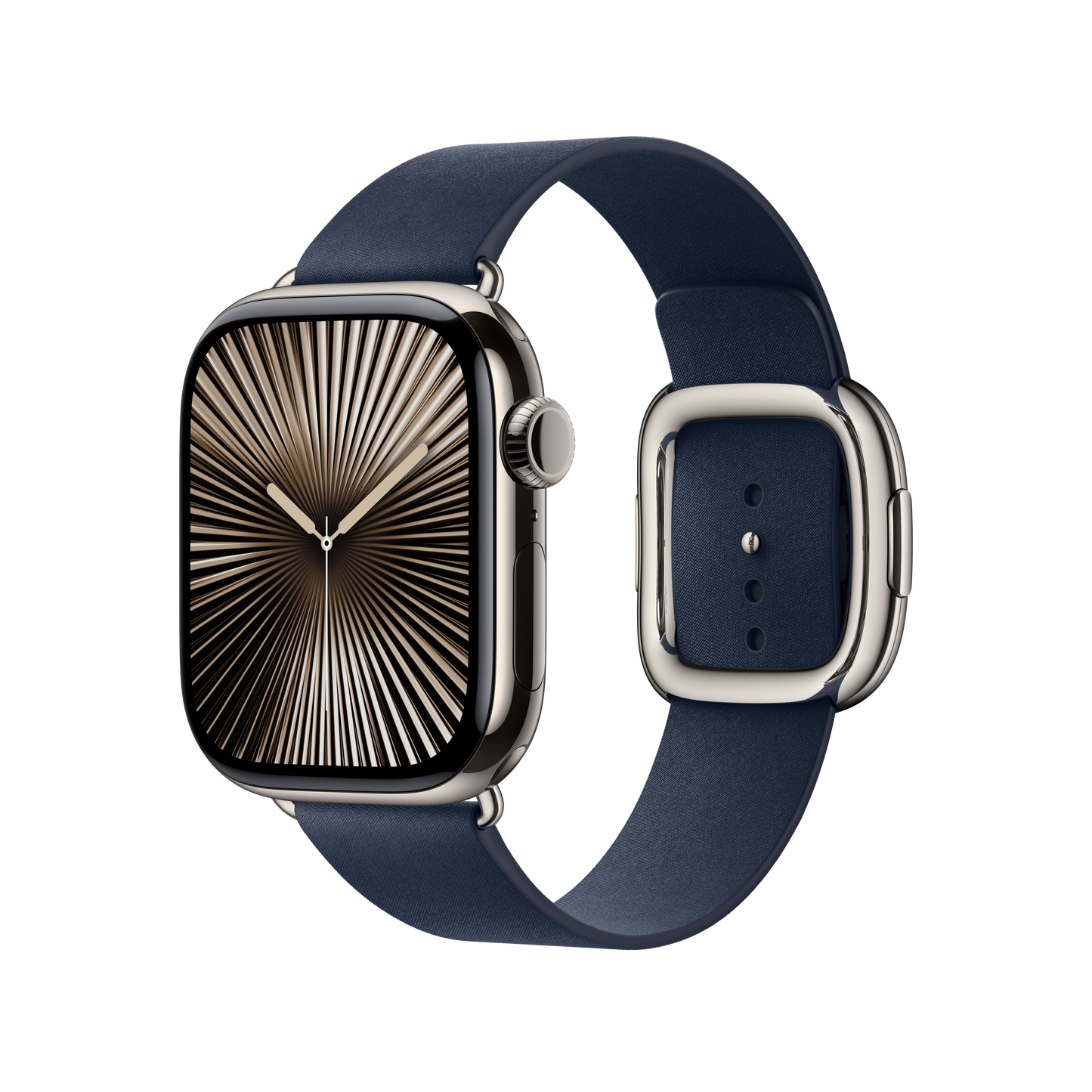 Apple Watch 38/40/41/42mm temně modrý řemínek s moderní přezkou – střední - bonami.click