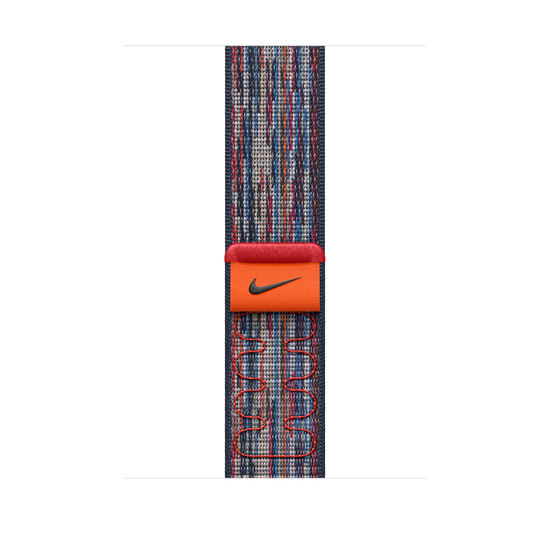 Apple Watch 44/45/46/49mm modro-červený provlékací sportovní řemínek Nike - bonami.click