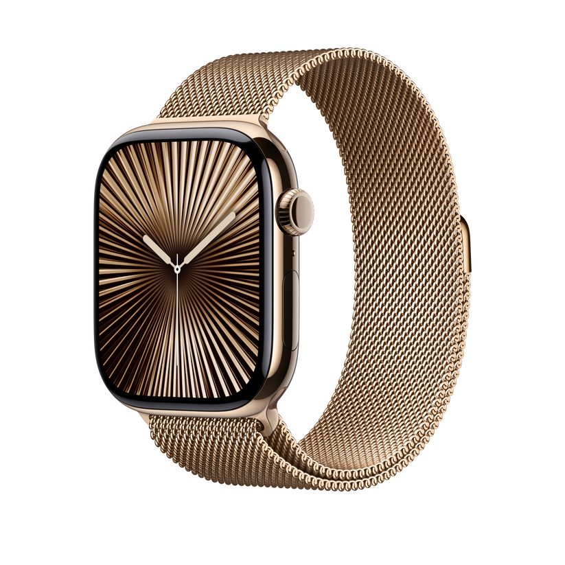 Apple Watch 44/45/46/49mm zlatý milánský tah – S/M - bonami.click