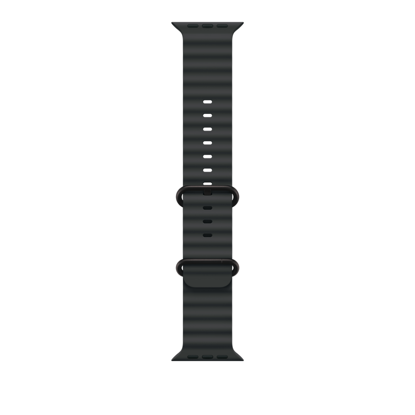 Apple Watch 44/45/46/49mm černý Oceánský řemínek – provedení z černého titanu - bonami.click