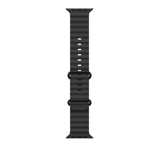 Apple Watch 44/45/46/49mm černý Oceánský řemínek – provedení z černého titanu - bonami.click