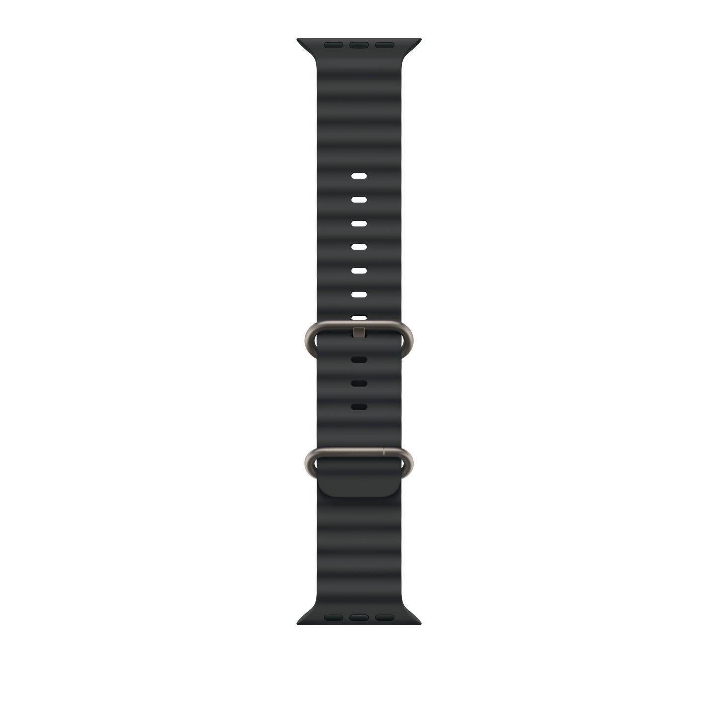 Apple Watch 44/45/46/49mm černý Oceánský řemínek – provedení z přírodního titanu - bonami.click