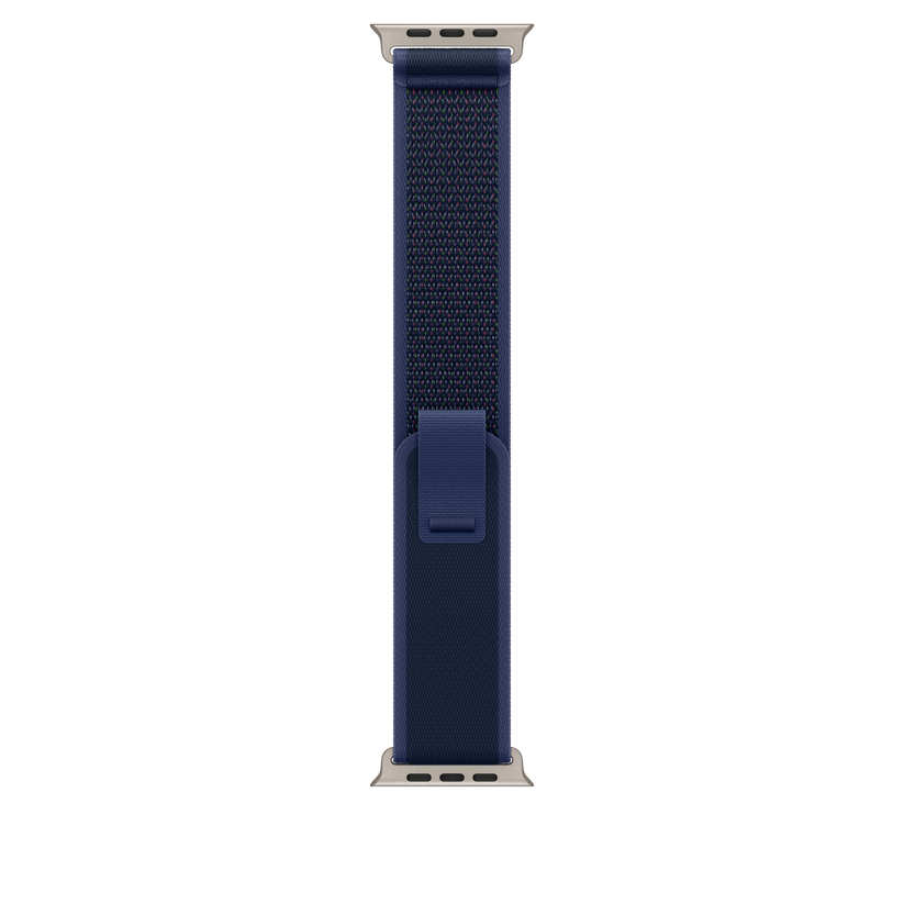 Apple Watch 44/45/46/49mm modrý Trailový tah – M/L – provedení z přírodního titanu - bonami.click
