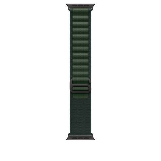 Apple Watch 44/45/46/49mm tmavě zelený Alpský tah – malý – provedení z černého titanu - bonami.click