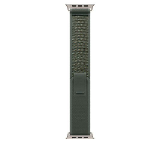 Apple Watch 44/45/46/49mm zelený Trailový tah – M/L – provedení z přírodního titanu - bonami.click