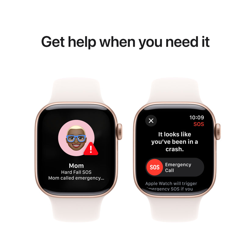 Apple Watch Series 11 GPS + Cellular 42mm růžově zlaté hliníkové pouzdro se světle ruměným sportovním řemínkem - S/M (otevřený) - bonami.click