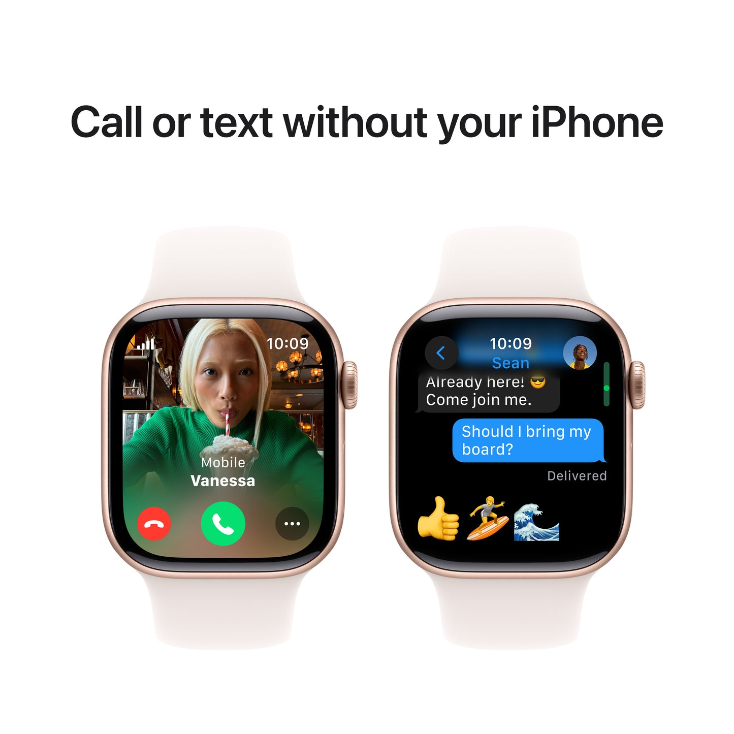 Apple Watch Series 11 GPS + Cellular 42mm růžově zlaté hliníkové pouzdro se světle ruměným sportovním řemínkem - S/M (otevřený) - bonami.click
